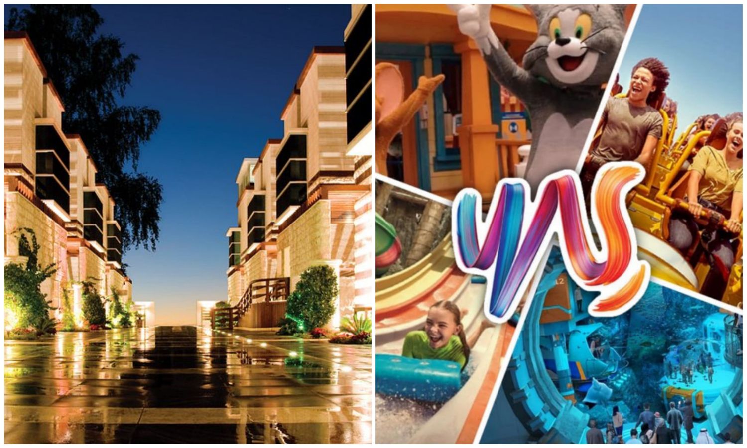 Staycation - Villaggio Hotel Abu Dhabi - 1 Night Stay with 2 Yas Theme Parks